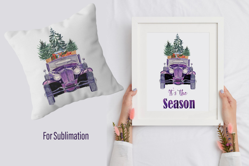 christmas-sublimation-purple-truck-with-christmas-tree