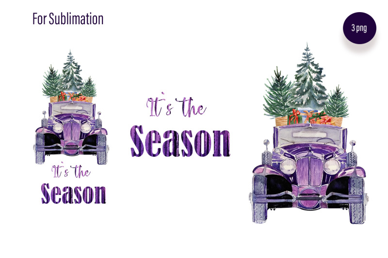 christmas-sublimation-purple-truck-with-christmas-tree