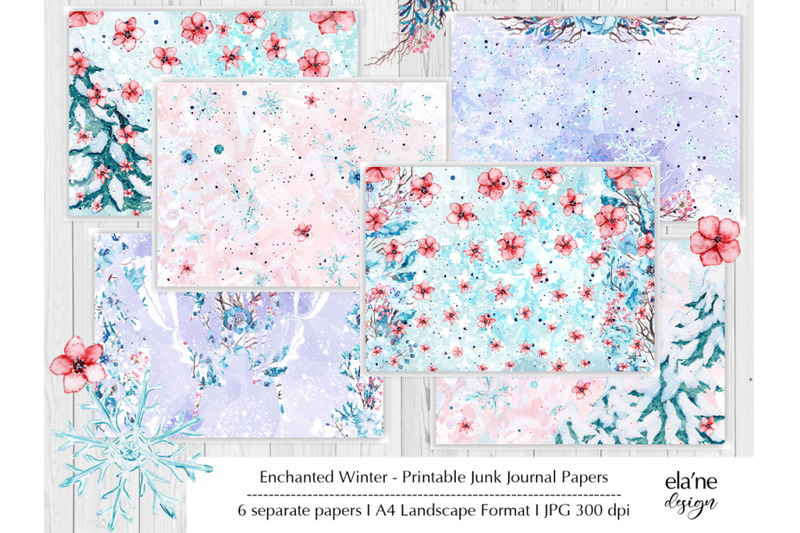 enchanted-winter-printable-junk-journal-pages