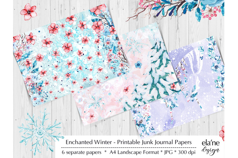 enchanted-winter-printable-junk-journal-pages