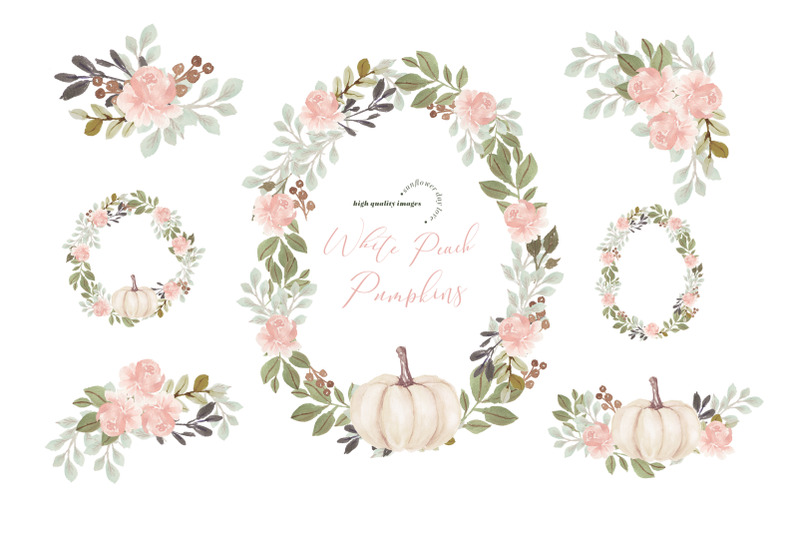 floral-frame-peach-pumpkin-clipart-white-peach-pumpkin-clipart