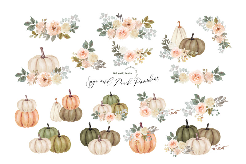 sage-and-peach-pumpkin-clipart-pumpkin-clipart-arrangements-pumpkin