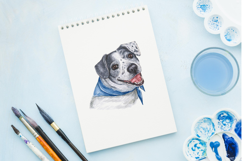 gray-dogs-watercolor-dog-set-illustrations-cute-10-dogs