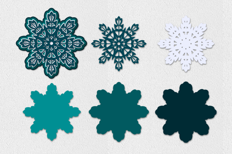 four-multilayer-snowflakes
