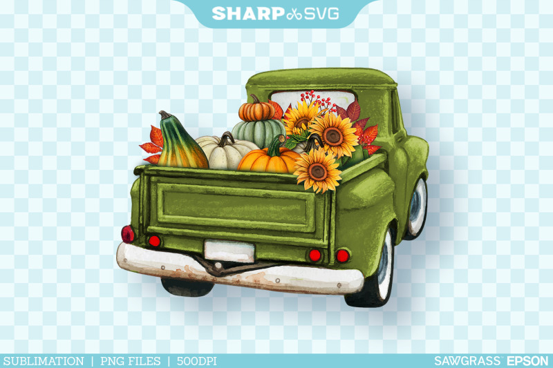 autumn-truck-sublimation-png-fall-watercolor-truck