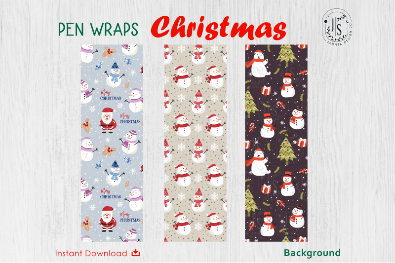 christmas-snowman-pen-wraps-file-set