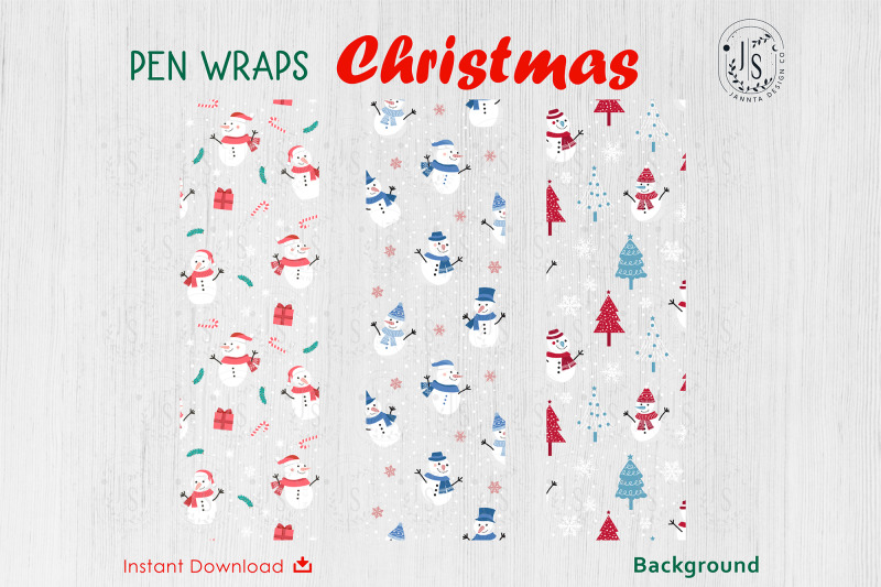 christmas-snowman-pen-wraps-file-set