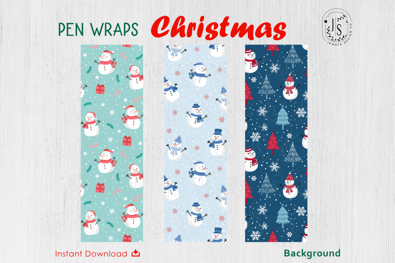 christmas-snowman-pen-wraps-file-set