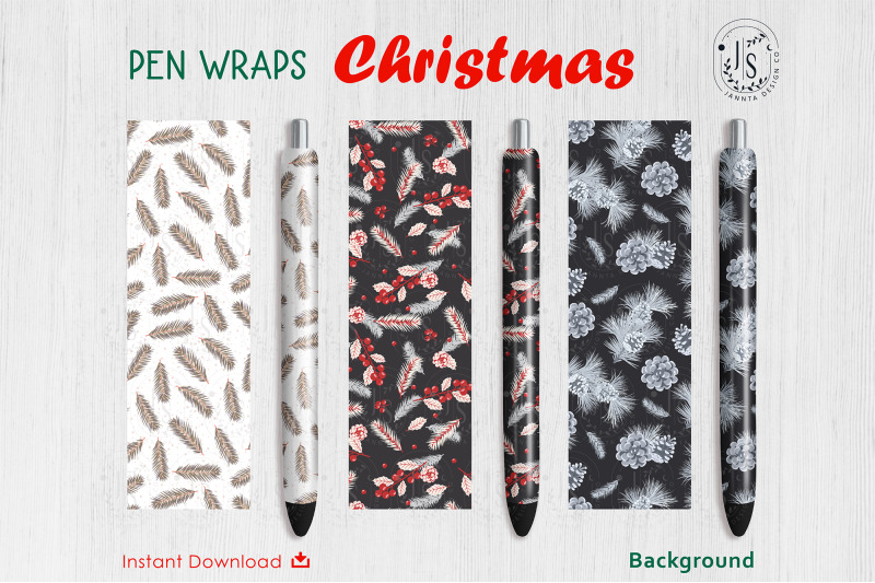 christmas-tree-pen-wraps-file-set