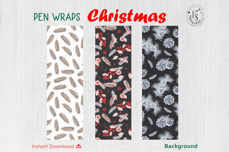 christmas-tree-pen-wraps-file-set