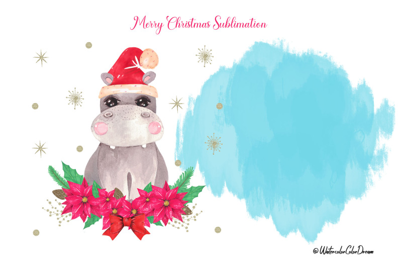 merry-christmas-hippo-illustration