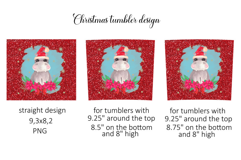 christmas-hippo-tumbler-design