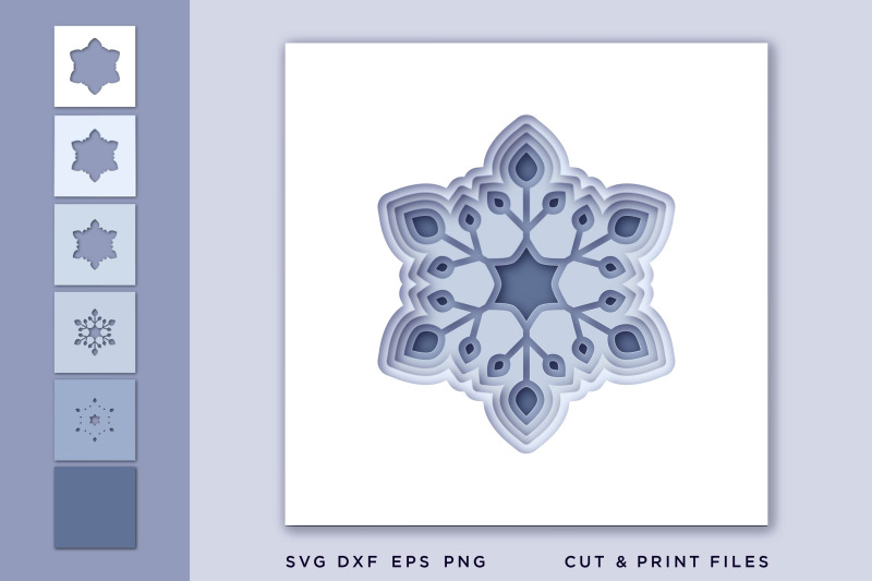 christmas-snowflake-svg-snowflake-3d-svg-snowflake-layers