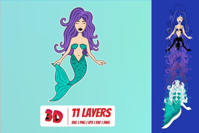 3d-mermaid-2-svg-cut-file