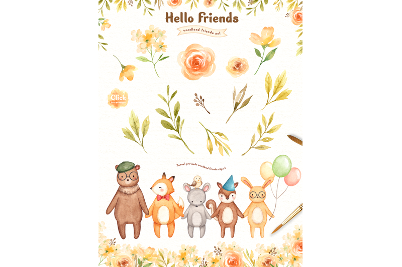 hello-friends-woodland-animals-set