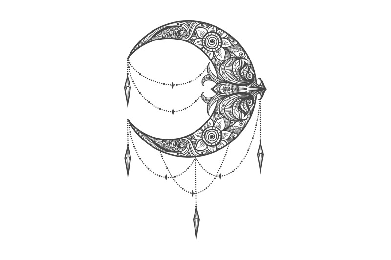 crescent-moon-tattoo-drawn-in-zentangle-style