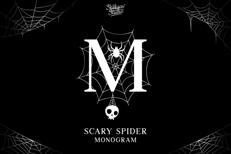 scary-spider-monogram-font