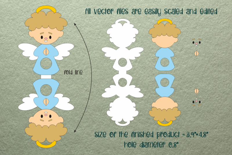 angels-christmas-ornaments-candy-holders-templates-bundle-svg