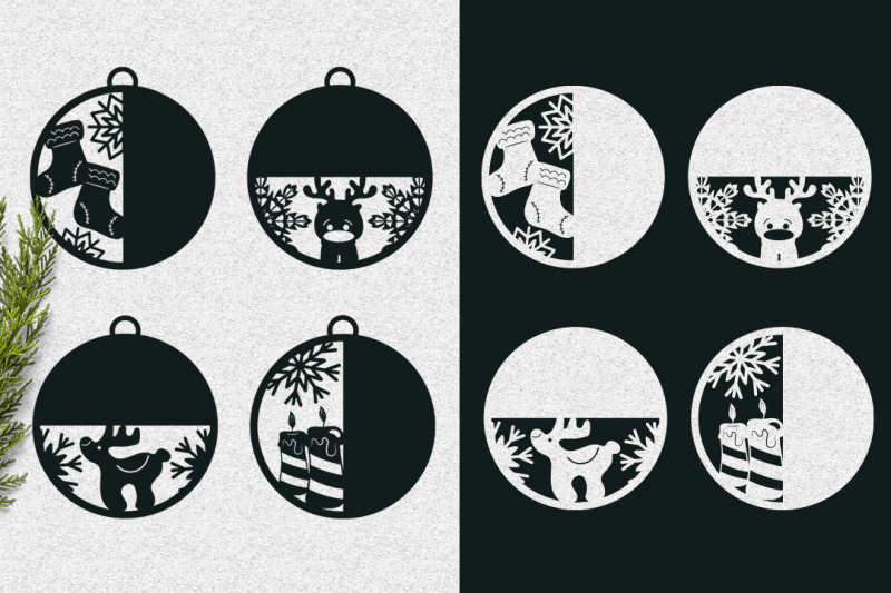 round-tags-with-christmas-elements