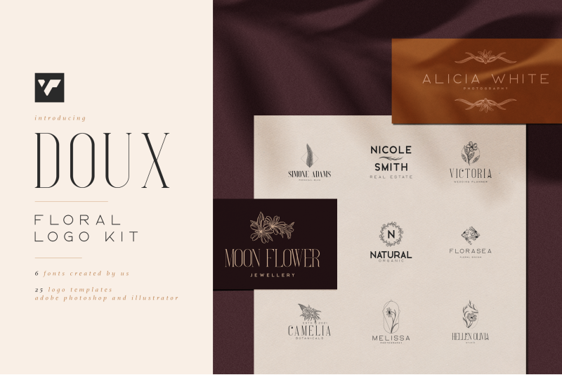 doux-floral-logos-fonts-included