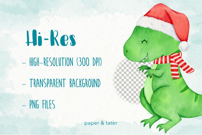 watercolor-christmas-dinosaurs-clipart-cute-xmas-dino-png