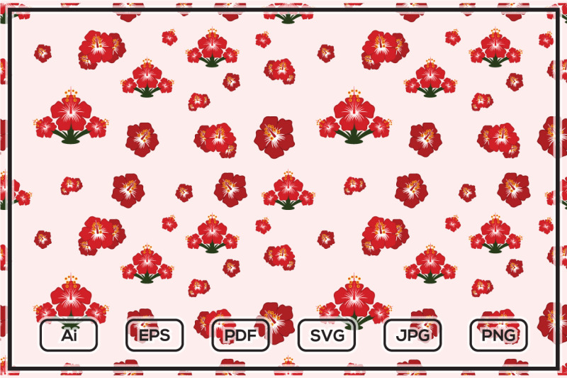 hibiscus-flower-illustration-seamless-pattern-design