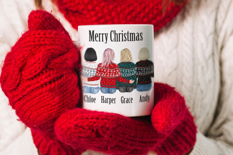 christmas-bundle-girls-clipart-christmas-sweaters-mug-design