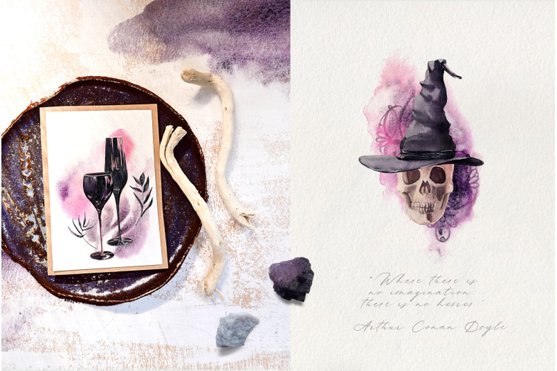 glam-halloween-watercolor-set