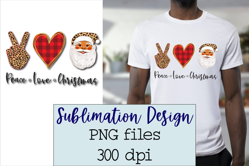 sublimation-christmas-t-shirts-design-peace-love-christmas