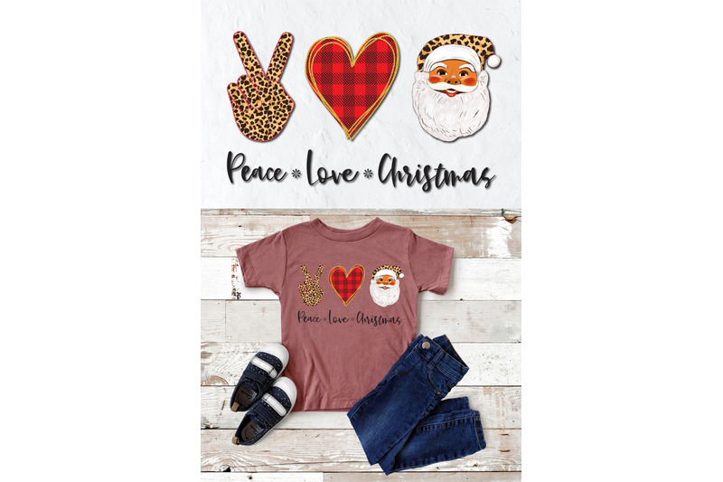 sublimation-christmas-t-shirts-design-peace-love-christmas