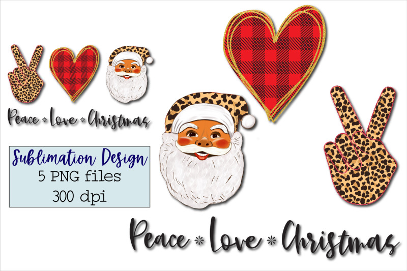 sublimation-christmas-t-shirts-design-peace-love-christmas