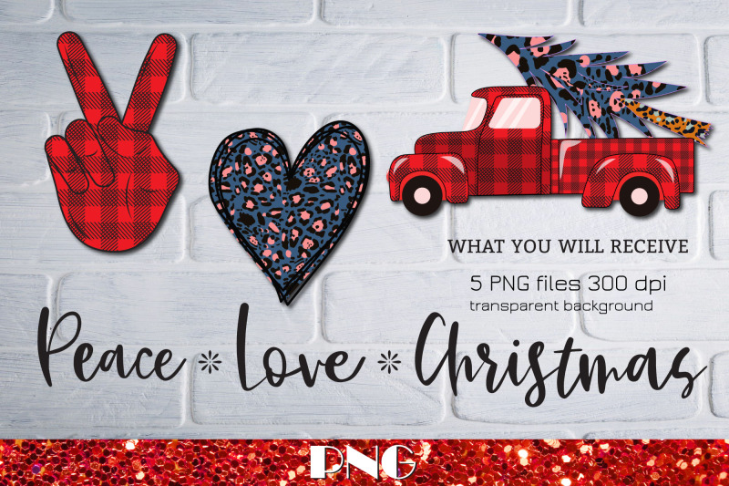 peace-love-christmas-red-truck