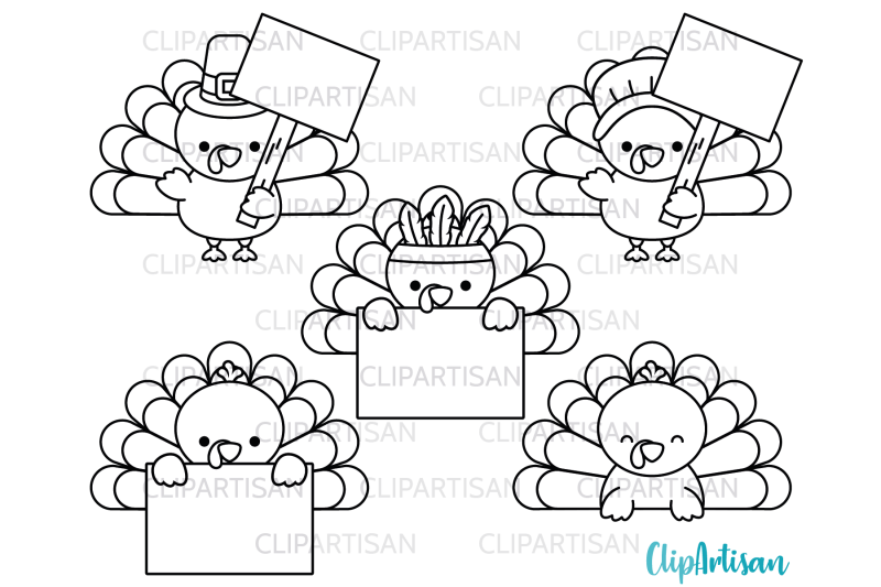 turkey-day-clipart-turkey-signs-toppers-digital-stamp