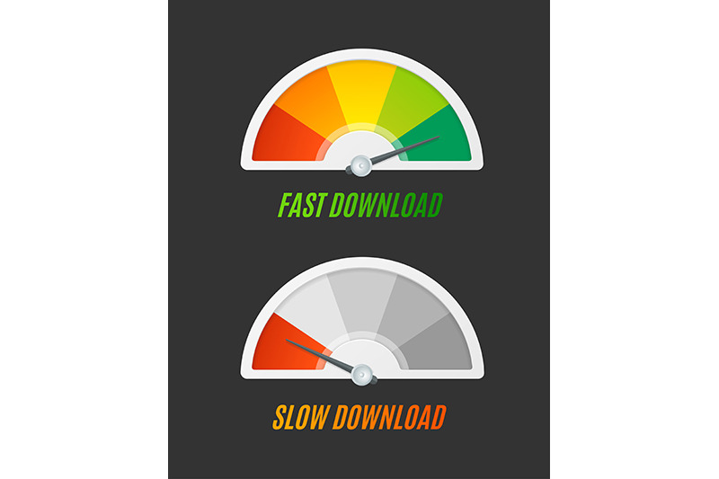 color-level-indicator-download-speed-set-vector