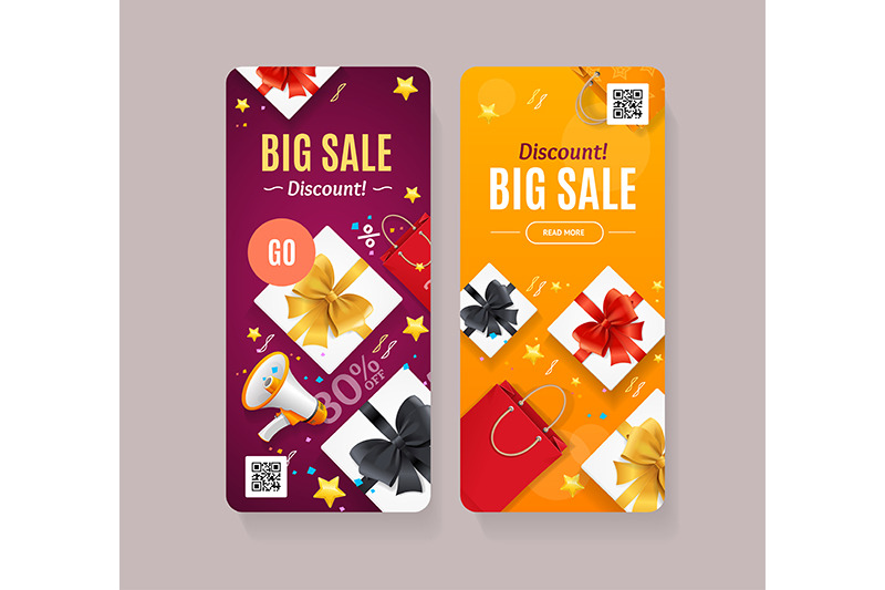 mobile-phone-screen-sale-app-set-vector