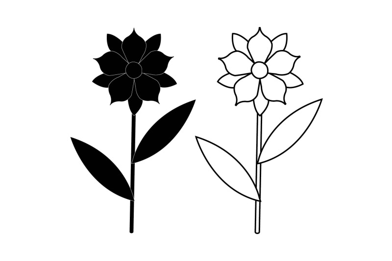flower-bundle-outline-solid-966