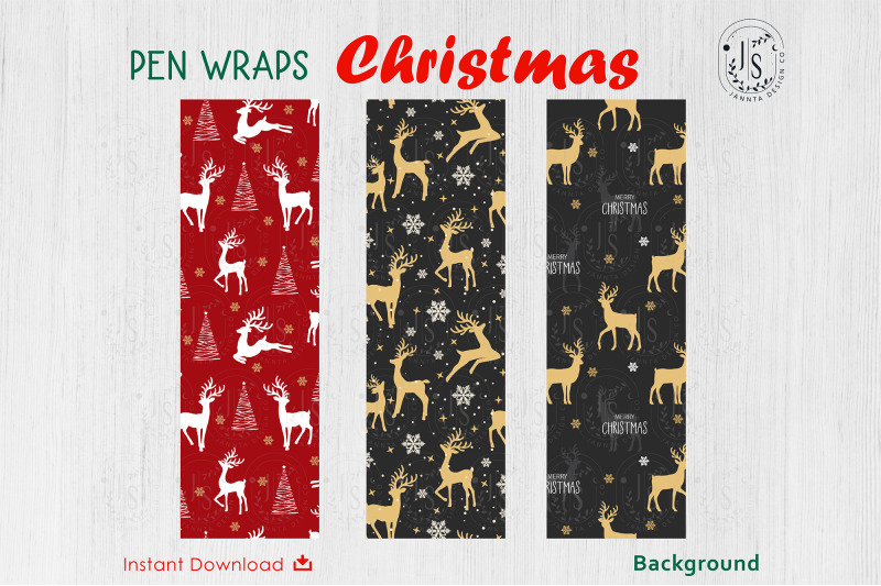 christmas-reindeer-pen-wraps-file-set