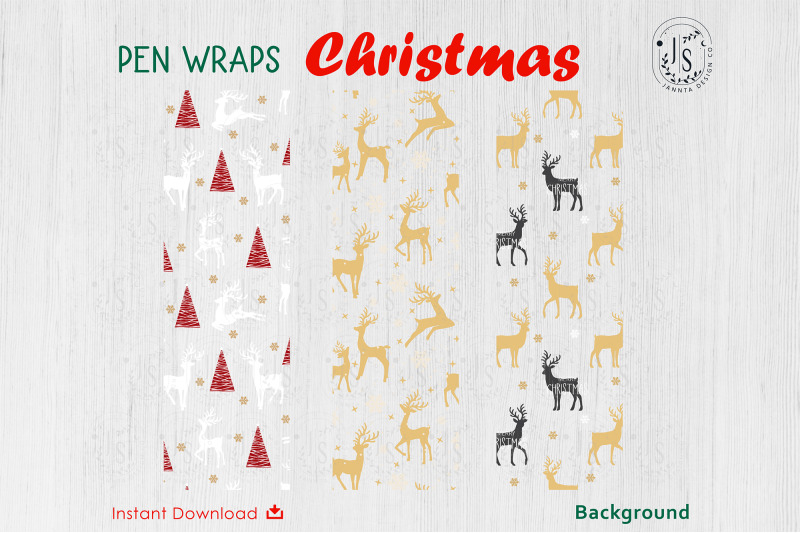 christmas-reindeer-pen-wraps-file-set