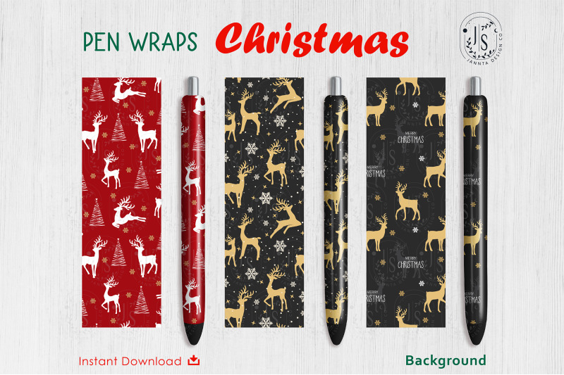 christmas-reindeer-pen-wraps-file-set