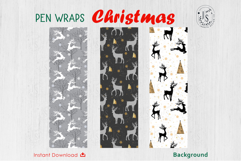 christmas-reindeer-pen-wraps-file-set