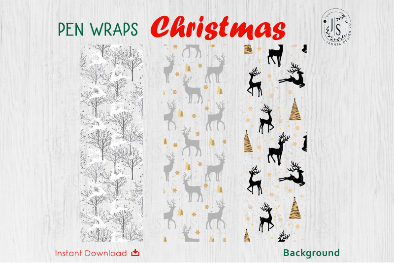 christmas-reindeer-pen-wraps-file-set