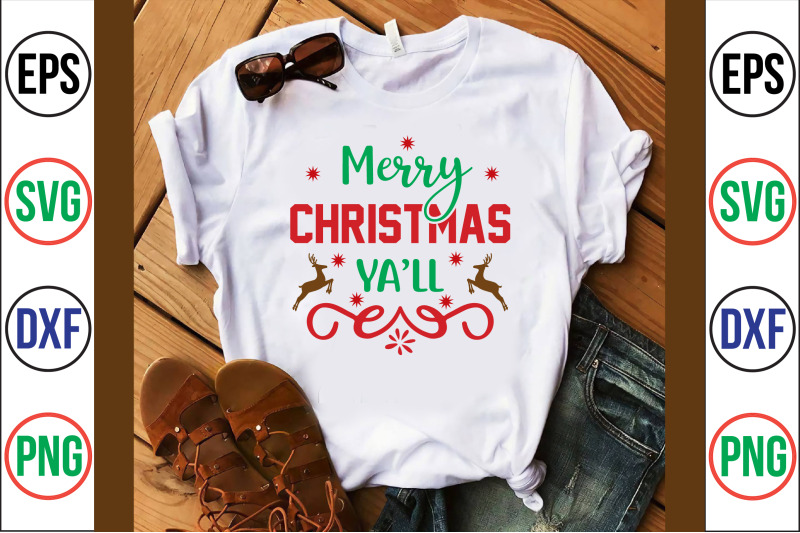 Merry Christmas Yall svg cut file By orpitabd | TheHungryJPEG.com