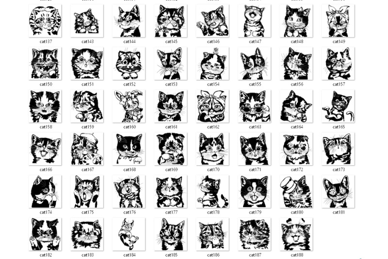 183-cat-portraits-bundle-silly-cats-peeky-cats-baby-cat-kitty