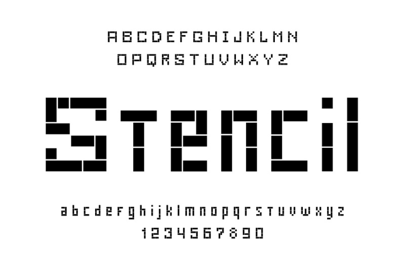 stencil-font