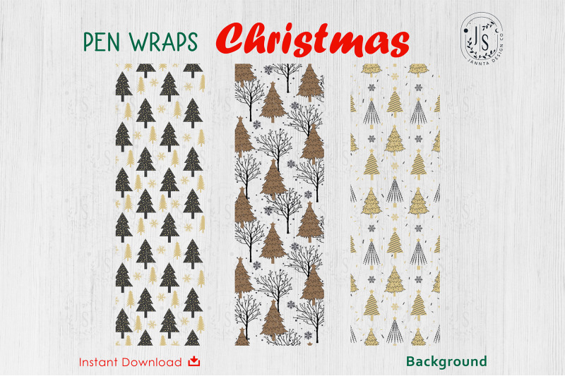 christmas-tree-pen-wraps-file-set