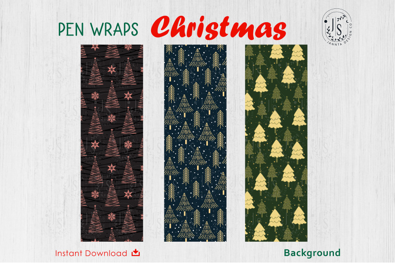 christmas-tree-pen-wraps-file-set