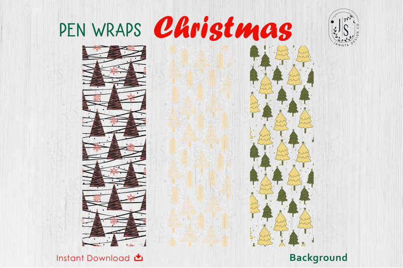 christmas-tree-pen-wraps-file-set