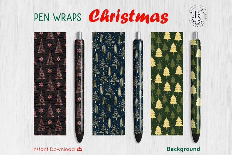 christmas-tree-pen-wraps-file-set