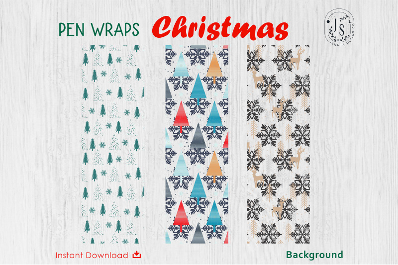 christmas-tree-pen-wraps-file-set