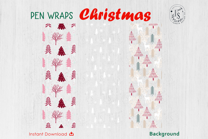 christmas-tree-pen-wraps-file-set